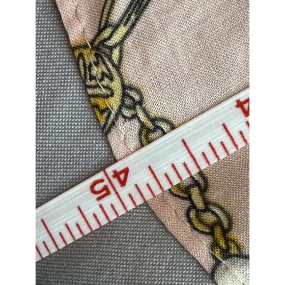 Vintage-Inspired Pink Scarf With Chain & Rope Print Lightweight Scarf - Picture 5 of 7